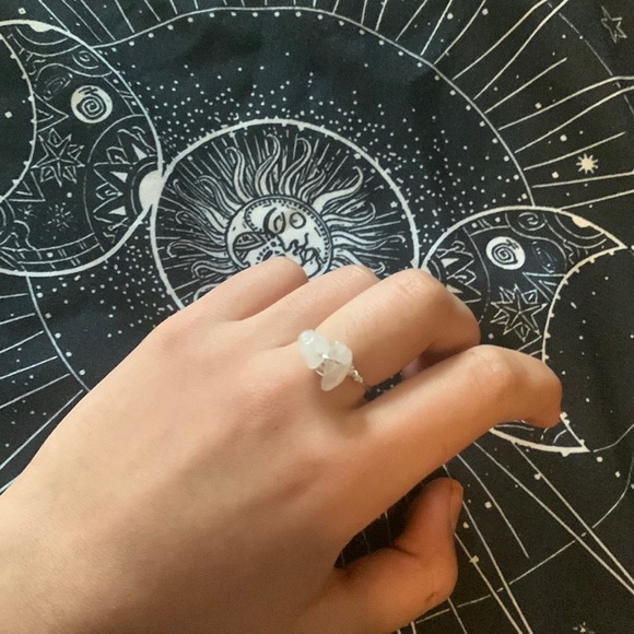 Double rose quartzes ring - Picture 1 of 4